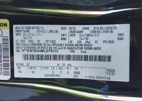 2021 Ford Ranger Xl from USA, damaged, VIN 1FTER1EH4MLD78276